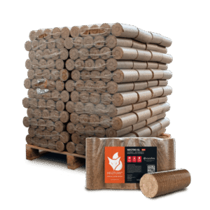 Heizfuxx Nestro XL Red Hartholzbriketts – Großpalette 960 kg mit 96 Gebinden à 10 kg
