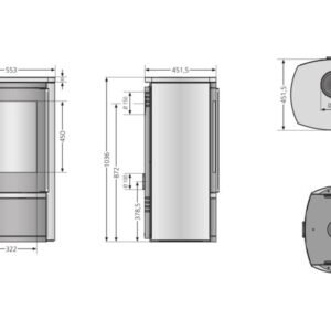 Justus Reno R Dauerbrand-Kaminofen 6 kW – Speckstein, raumluftunabhängig mit Vermiculite-Brennraum