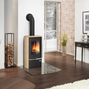 Justus Rento R II Dauerbrand-Kaminofen 6 kW – Sandsteinverkleidung mit Sekundärluftautomatik