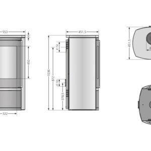 Justus Rento R II Dauerbrand-Kaminofen 6 kW – Sandsteinverkleidung mit Sekundärluftautomatik