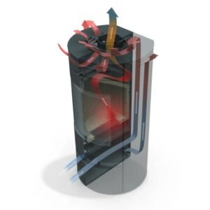 Aduro 9 Kaminofen 8 kW – Stahl Schwarz mit dreiseitiger Glasfront und Aduro-Tronic