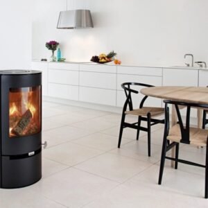 Aduro 9.1 Kaminofen 8 kW – Stahl Schwarz mit dreiseitiger Verglasung und Vermiculite-Brennraum