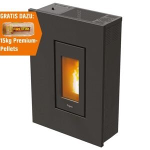 PEGASO Madison Pelletofen 5,3 kW – Stahl Anthrazit mit Automatik und Fernbedienung