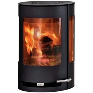 Aduro 9.4 Kaminofen 8 kW – Stahl Schwarz, niedrige Bauform mit gebogener Verglasung
