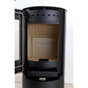 Aduro 9.4 Kaminofen 8 kW – Stahl Schwarz, niedrige Bauform mit gebogener Verglasung