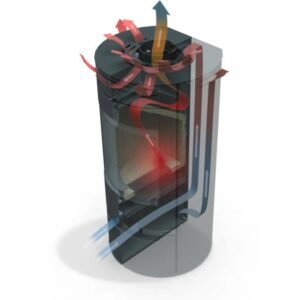 Aduro 9.4 Kaminofen 8 kW – Stahl Schwarz, niedrige Bauform mit gebogener Verglasung