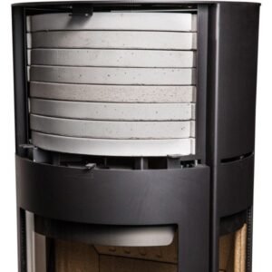 Aduro 9.4 Kaminofen 8 kW – Stahl Schwarz, niedrige Bauform mit gebogener Verglasung