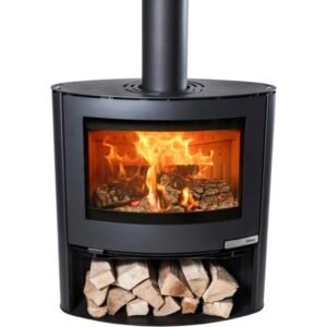 Aduro 15.2 Kaminofen 6,5 kW – Stahl Schwarz, besonders flache Bauweise mit Automatik