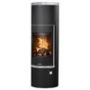 Justus Faro W+ 2.0 Wärmespeicher-Kaminofen 7 kW – Stahl Schwarz mit grauem Speckstein