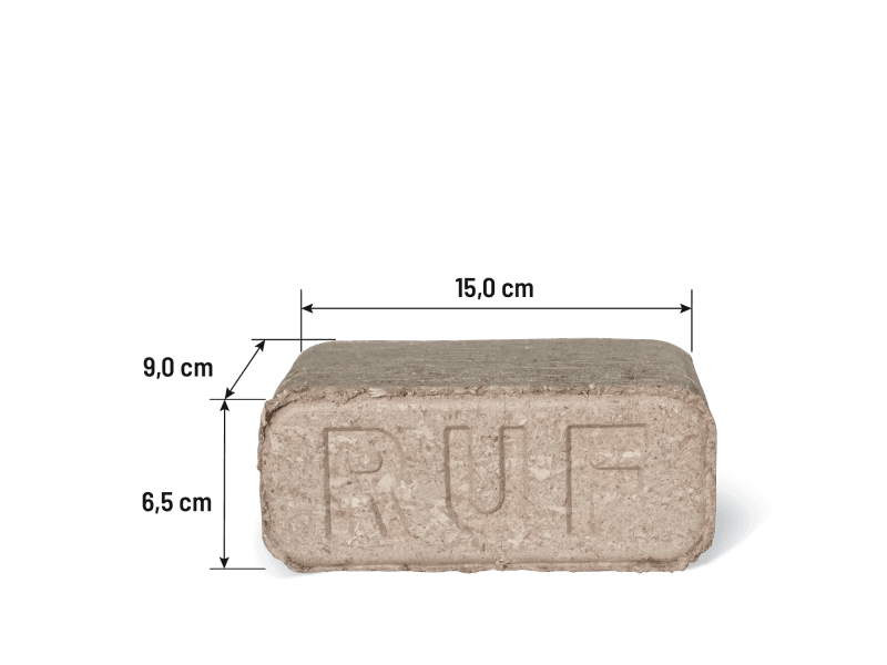 Heizfuxx RUF Original Red Hartholzbriketts – 300-kg-Palette, 30 Gebinde à 10 kg, FSC – Bild 2