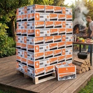 Heizfuxx Nestro M Buchenholzbriketts – Großpalette mit 81 Kartons à 12 kg, 972 kg