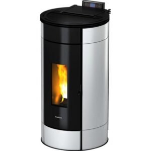 Freepoint Globe Pelletofen 10,5 kW – Stahl Weiß mit Automatik und Fernbedienung