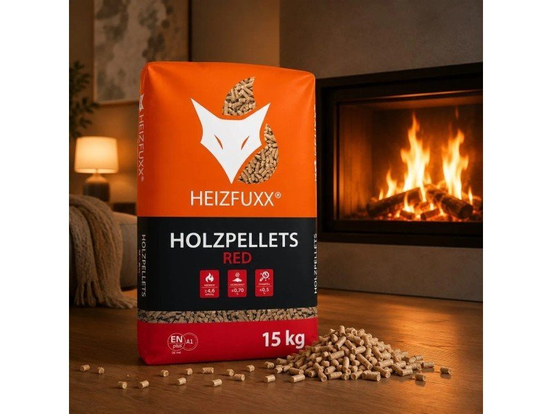 Heizfuxx Red ENplus A1 Holzpellets aus Hartholz – 2 Säcke à 15 kg, insgesamt 30 kg, FSC-zertifiziert – Bild 5