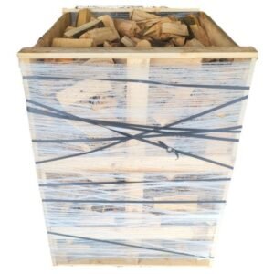Eifelgrün Kaminholz 25 cm – trocken und gestapelt, Palette mit ca. 350 kg, Maße 160 × 125 × 125 cm