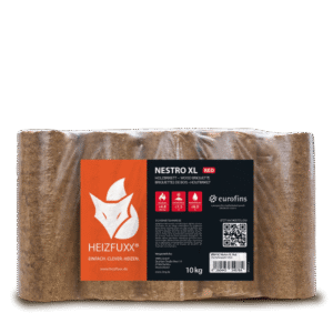 Heizfuxx Nestro XL Red Hartholzbriketts – 300-kg-Palette mit 30 Gebinden à 10 kg, FSC