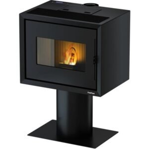 Freepoint Modo Pelletofen 9,3 kW – Stahl Schwarz, minimalistisch mit Fernbedienung