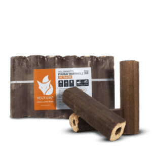 Heizfuxx PiniKay Octagon Hartholzbriketts – 300-kg-Palette, achteckig mit Zugloch, ENplus A1