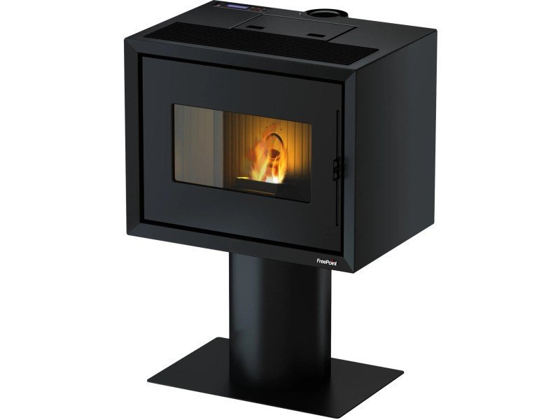 Freepoint Modo Pelletofen 9,3 kW – Stahl Schwarz, minimalistisch mit Fernbedienung – Bild 2