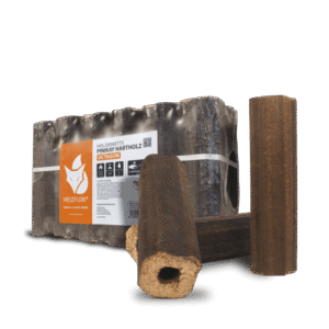 Heizfuxx PiniKay Octagon Hartholzbriketts – 300-kg-Palette, achteckig mit Zugloch, ENplus A1