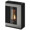 Freepoint Arco Pelletofen 7 kW – Stahl Titangrau, extra flach mit Automatik