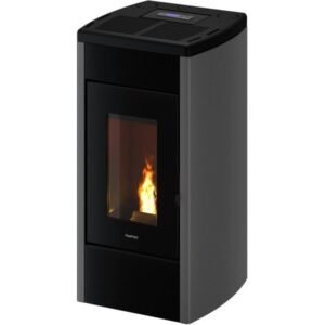 Freepoint Duke Pelletofen 14 kW – Stahl Silber mit WLAN und Gussbrennraum