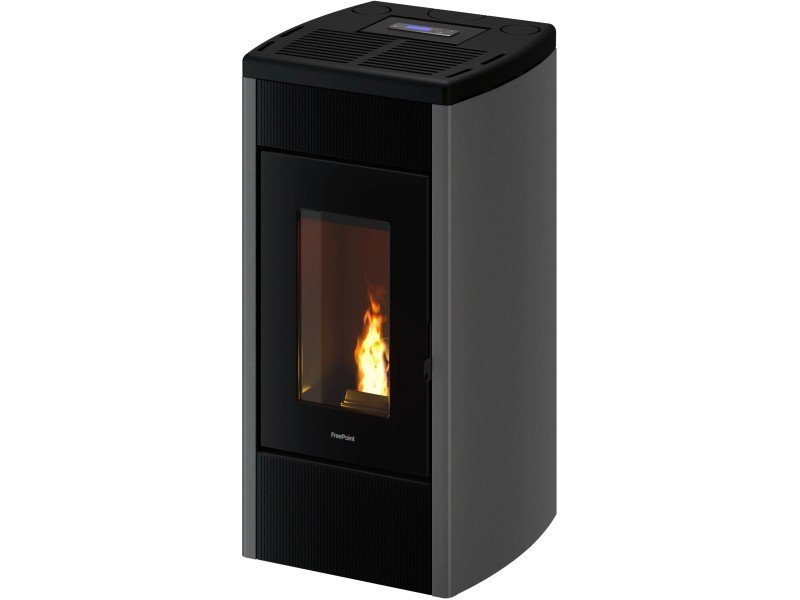 Freepoint Duke Pelletofen 14 kW – Stahl Silber mit WLAN und Gussbrennraum – Bild 2