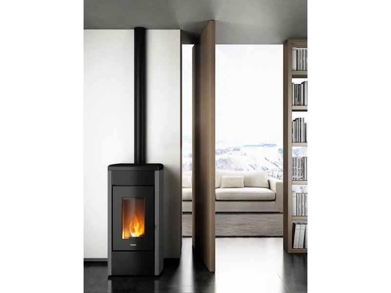 Freepoint Duke Pelletofen 14 kW – Stahl Silber mit WLAN und Gussbrennraum – Bild 3