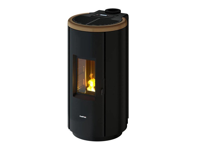 Freepoint Chrome 7 Pelletofen 7 kW – Stahl Schwarz, raumluftunabhängig mit WLAN