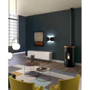 Freepoint Chrome 7 Pelletofen 7 kW – Stahl Schwarz, raumluftunabhängig mit WLAN