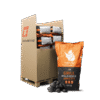 Heizfuxx Grillbriketts Hartholz-Holzkohle – 200-kg-Palette, 20 Säcke à 10 kg, Gastro-Qualität