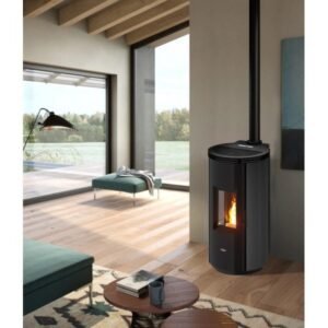 PEGASO Floyd Pelletofen 7,7 kW – Stahlverkleidung Anthrazit mit Automatik