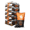 Heizfuxx Grillbriketts Hartholz – 600-kg-Palette, 60 Säcke à 10 kg, Gastro-Qualität, Körnung 30–50 mm