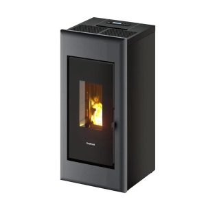Freepoint Vega Pelletofen 10,5 kW – Braun, klassisch mit Guss-Brennraum, Automatik und Fernbedienung