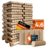 Heizfuxx Nestro XL Blue Nadelholzbriketts – 960-kg-Palette mit 96 Gebinden à 10 kg