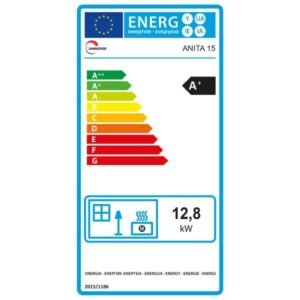 Sannover Anita 15 kW Luft-Pelletofen – Bordeaux, für große Räume mit Fernbedienung