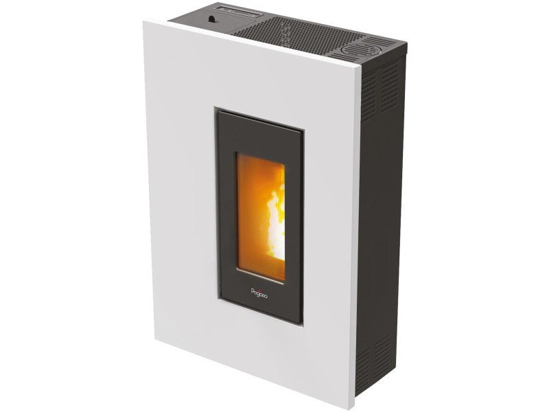 PEGASO Madison Pelletofen 5,3 kW – Stahl Weiß mit Automatik und Fernbedienung – Bild 2