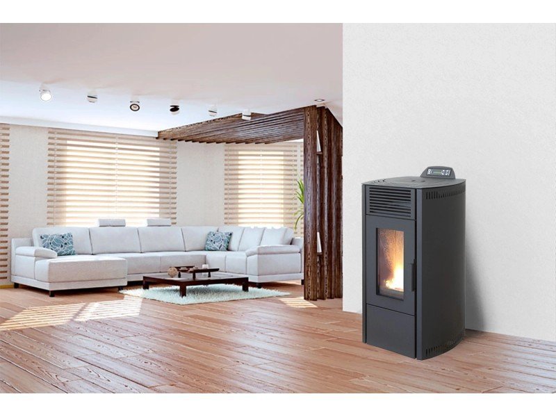 Rowi HPO 8/1 Easy II Pelletofen 7,7 kW – Schwarz, raumluftunabhängig aus Stahl – Bild 8