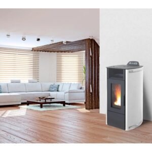 Rowi HPO 8/1 Easy II Pelletofen 7,7 kW – Weiß, raumluftunabhängig aus Stahl