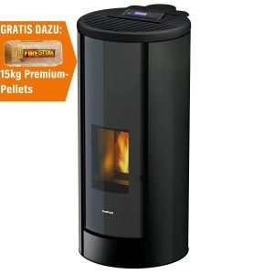 Freepoint Breeze Pelletofen 9,1 kW – Schwarz, mit Automatik und WLAN-Steuerung