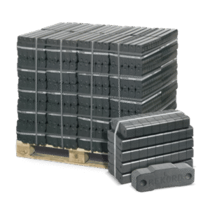REKORD Braunkohlebriketts, Körnung 25–60 mm – Palette mit 40 Säcken à 25 kg