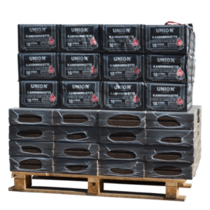Brennstoffmischung Palette: Pinikay Eichenholzbriketts und Braunkohlebriketts, 930 kg