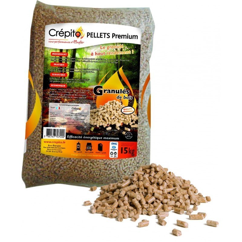 Crépito Holzpellets Halbpalette mit 33 Säcken à 15 kg (495 kg) – 100 % Nadelholz – Bild 3