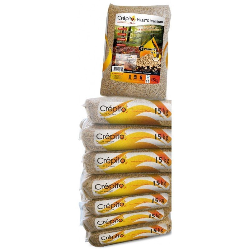 Crépito Holzpellets Halbpalette mit 33 Säcken à 15 kg (495 kg) – 100 % Nadelholz – Bild 4