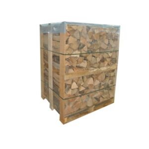 Spezialholz für Grundöfen auf Palette – 2 Ster – kammergetrocknet – Buche, Hainbuche, Esche und Eiche – 33 cm