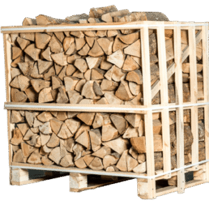 Halbpalette Kaminholz Esche, kammergetrocknet – Scheite 25 cm – 1,02 m³ – hohe Heizleistung