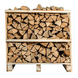 Halbpalette Kaminholz Esche, kammergetrocknet – Scheite 25 cm – 1,02 m³ – hohe Heizleistung