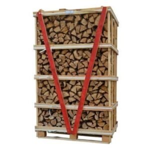 Kaminholz Eiche extra trocken in der Holzkiste – Premium-Holzscheite – 2 m³ – hohe Heizleistung