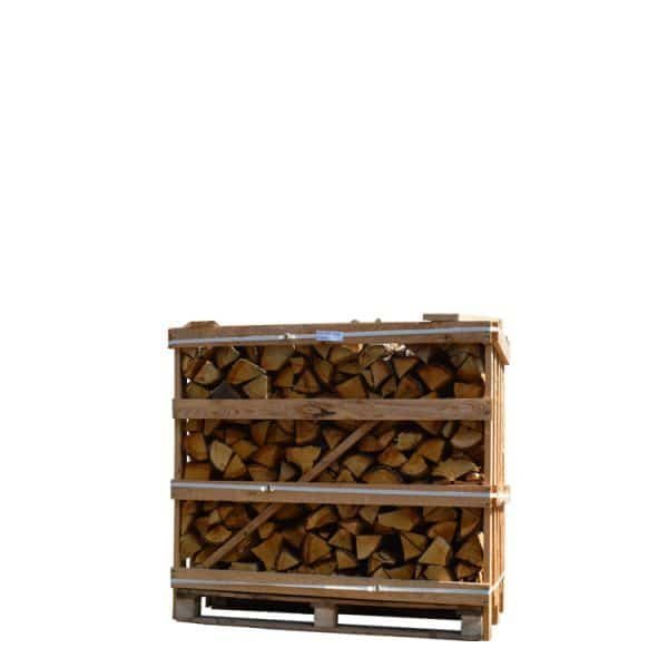 Kaminholz Eiche extra trocken in der Holzkiste – Premium-Scheite – 1,1 m³