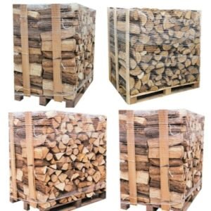 Extra trockenes Kaminholz, 40 cm – 4 Paletten Weißeiche und Buche/Hainbuche aus Frankreich