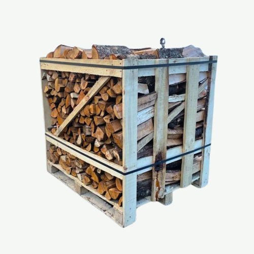 Trockenes Buchenholz in der Holzbox, 1 m³ – kammergetrocknet, 25 – 30 cm